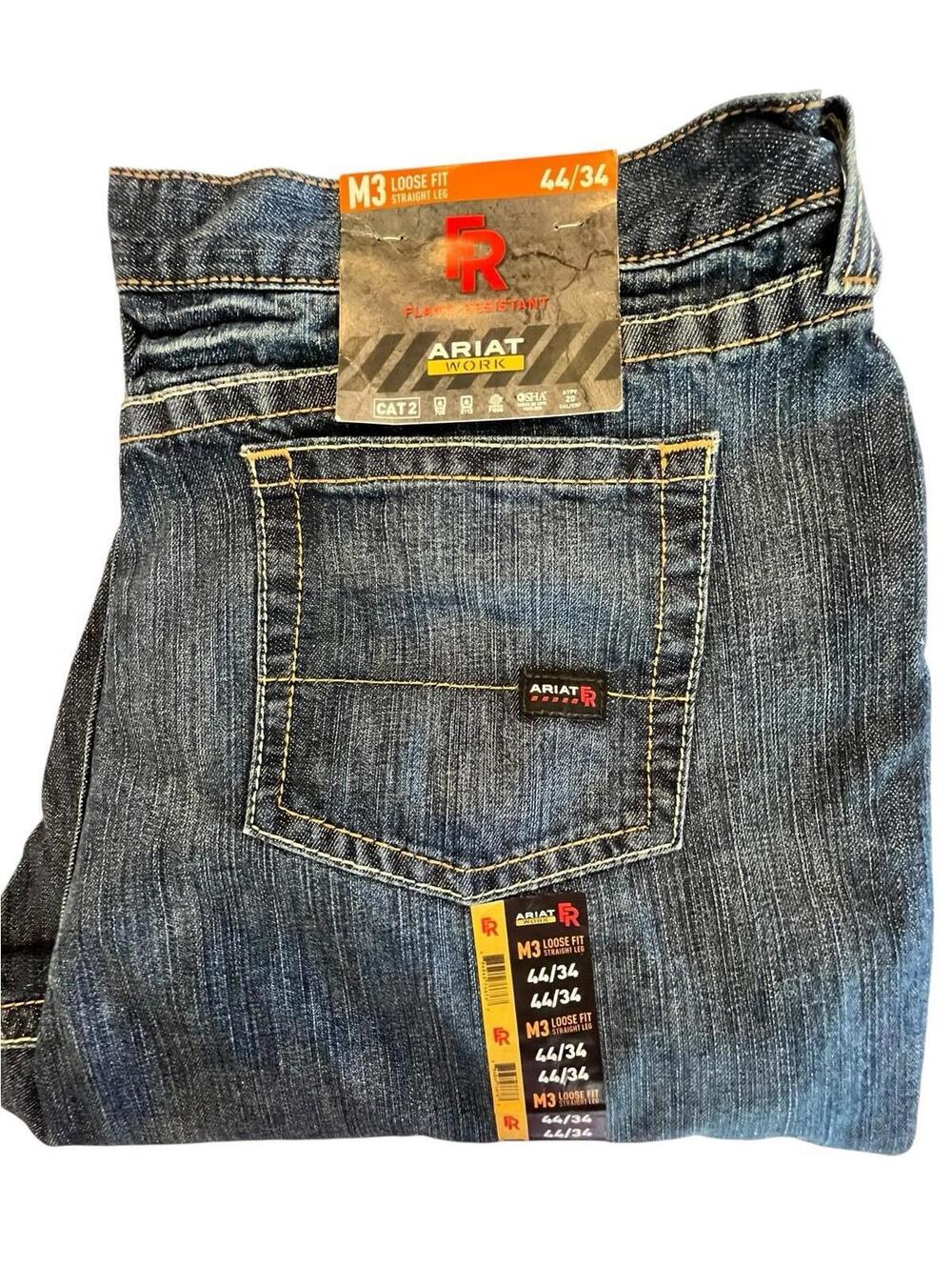 ARIAT FR M3 Jeans NEW with Tags Men Tag Sz 44/34 Loose Stackable Straight 2354